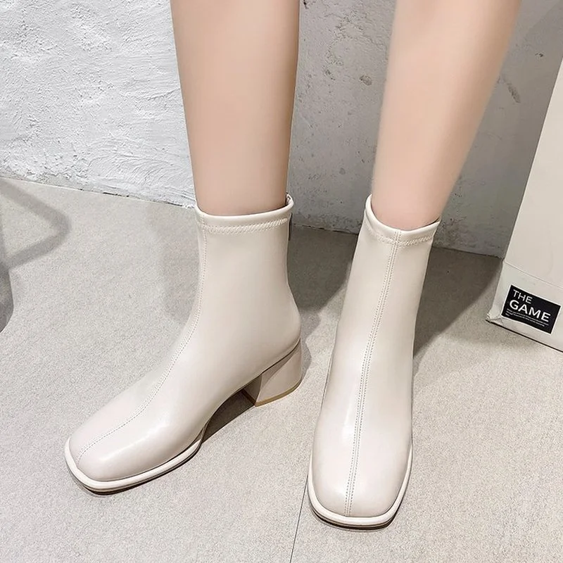 

Autumn Chelsea Boots Women Free Shipping Mid-Calf Winter Luxury Woman Shoes Black Platform Boots Ladies 2022 Wedge Boot 35-40
