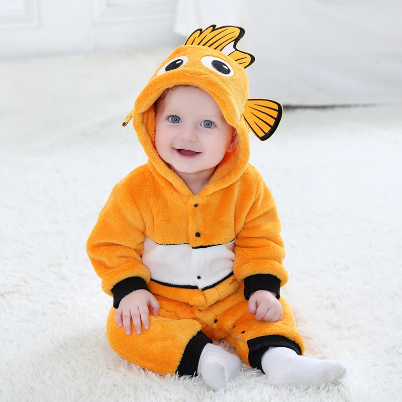 Halloween Animal Panda Baby Clothes Romper Kigurumis Bodysuit Infant Boy Girl Jumpsuits Winter Soft Christmas Costume Onesie