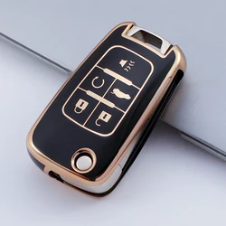 Premium Car Flip Key Fob Case with Keychain Protector (Black key cover)