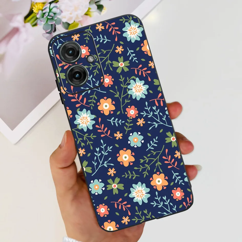 Lovely Cartoon Soft Silicone Back Protective Case Cover - Moto G55 5G