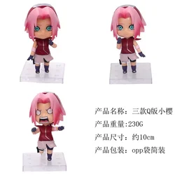 11cm Naruto Anime Action Figure Set - Uchiha Itachi & Kakashi Collectible Ornaments - No box (3pcs Haruno Sakura)