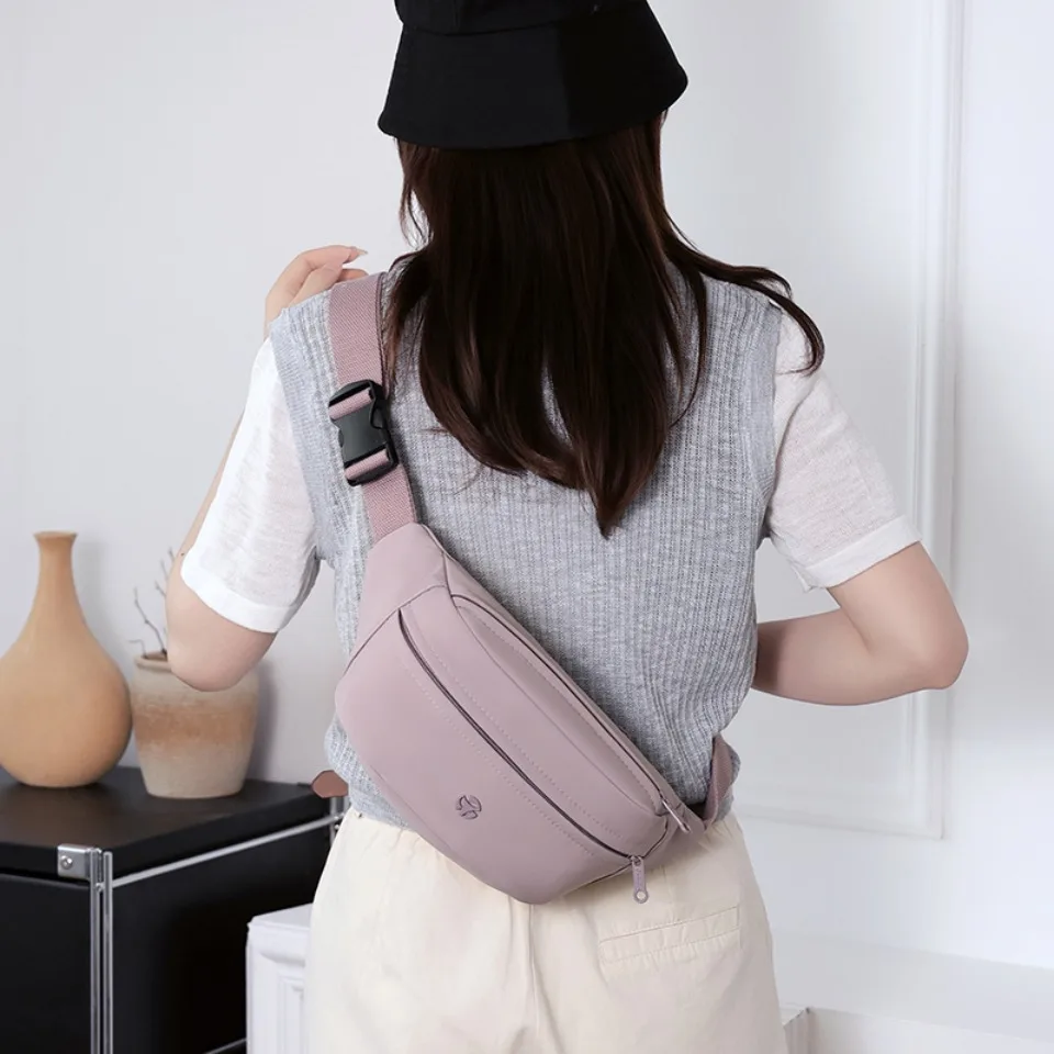 Stylish waterproof nylon waist bag for women, perfect for travel and daily use, with free shipping to Singapore