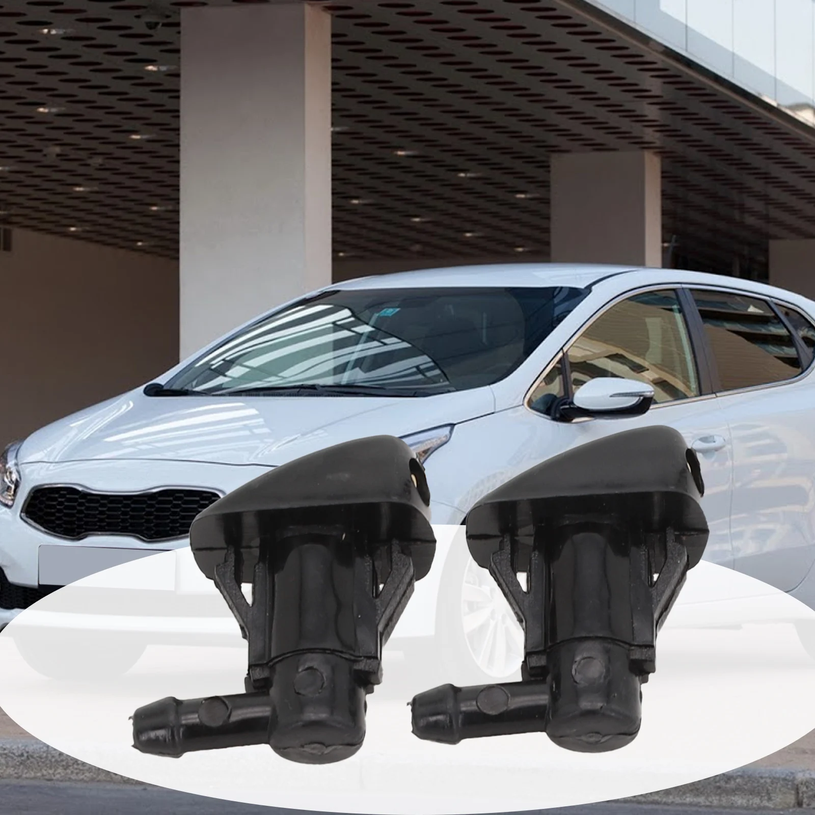 2Pcs Car Windscreen  Washer Jet  Spray Nozzle  For Hyundai For Tucson 986302E100 Dual Holes Windshield Nozzle Water Spray Jet 3