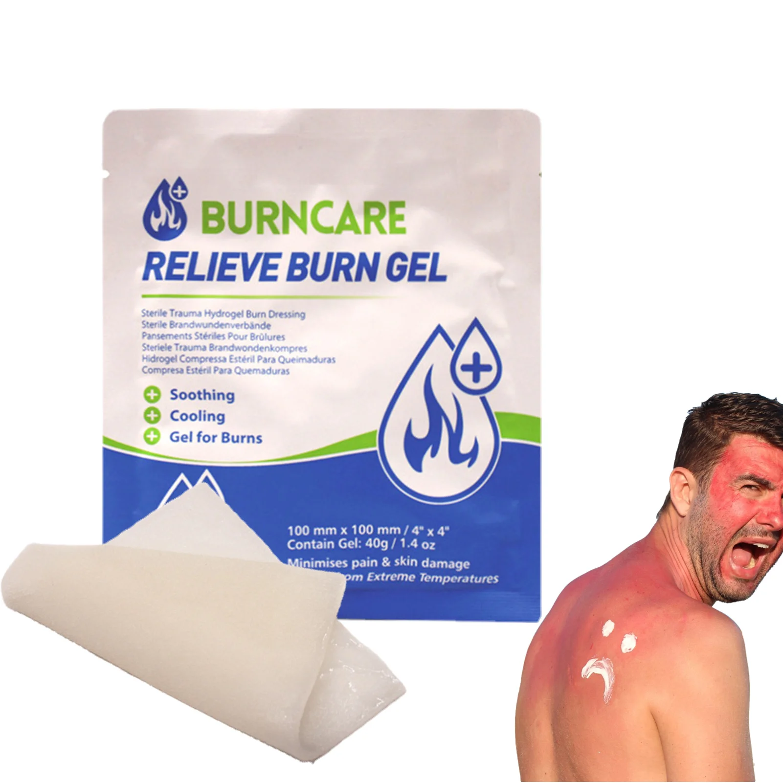 

Burn Dressing Gel Cream Burning Wound Care Anti Biotic Ointment Gel For Burns FirstAid Kit Accessories