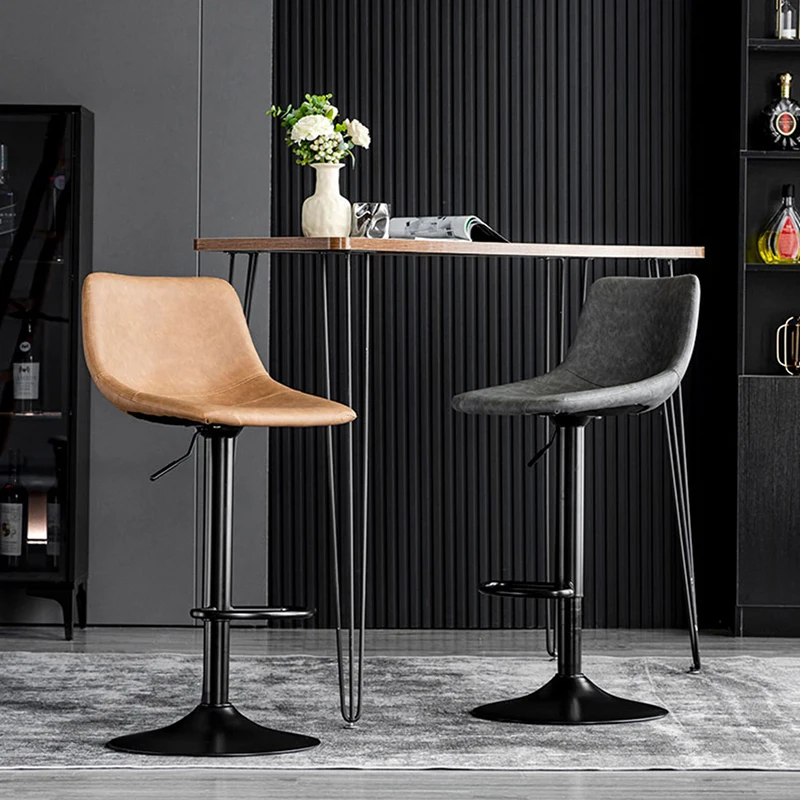 

Lounge Metal Bar Stool Swivel Reception Desk Minimalist Waiting Bar Chair Nordic Modern Cadeira Ergonomica Restaurant Furniture