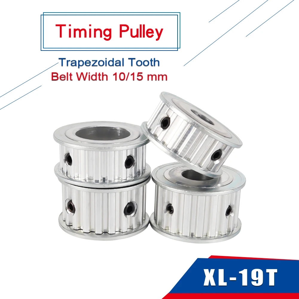 

Alloy Pulley XL 19T Trapezoidal Tooth AF Shape Timing Pulley Bore 5/6/6.35/7/810/12/14/15/16 mm Fit For Belt Width 10/15 mm