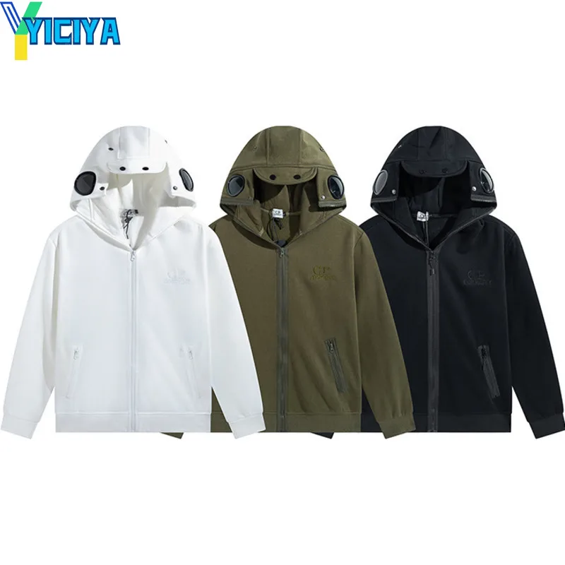 

YICIYA hoodie Sweatshirt CP brand Glasses with hats Zipper Luxury new High quality Blouse Sweatshirts Winter Long Sleeve Sweater