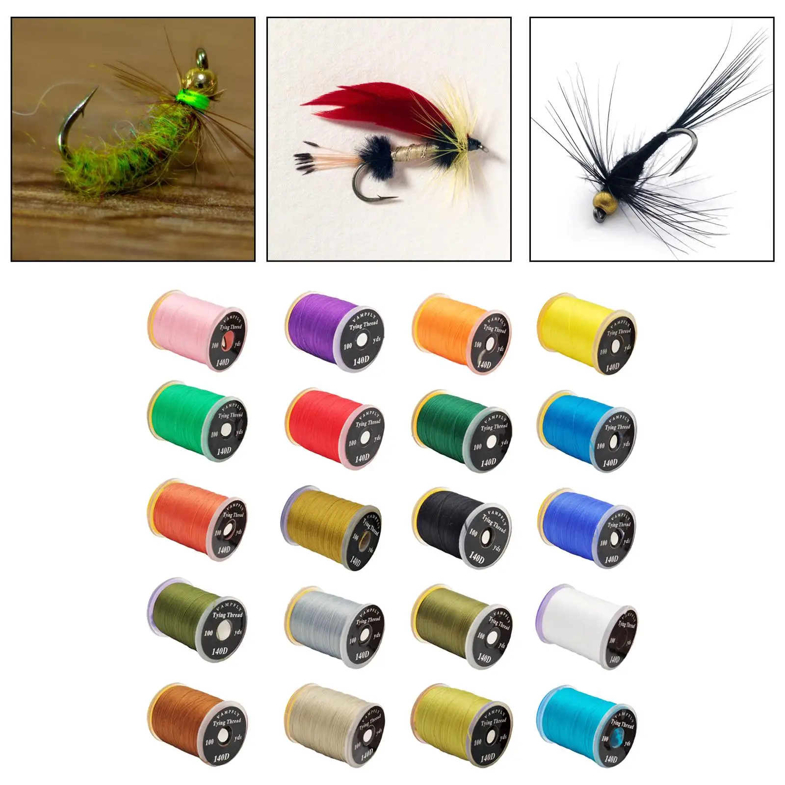 Fly Tying Thread Strong in Standard Bobbins Fly Fishing Material Accessories Flash Tinsel Thread for Lure Bait Making DIY Tool 2