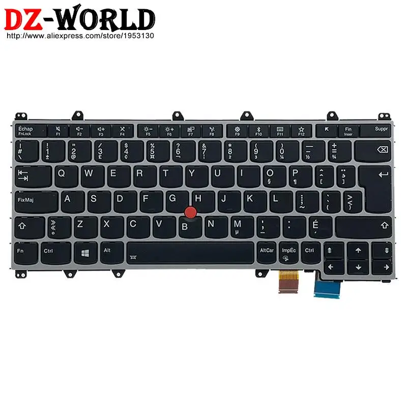 Orig Azwerty Prata be Cfr Cfb fr Cfa Teclado Belga Francês Canadense para Lenovo Thinkpad X380 s1 Yoga 370 ° Laptop g4 Novo - Imagem 6