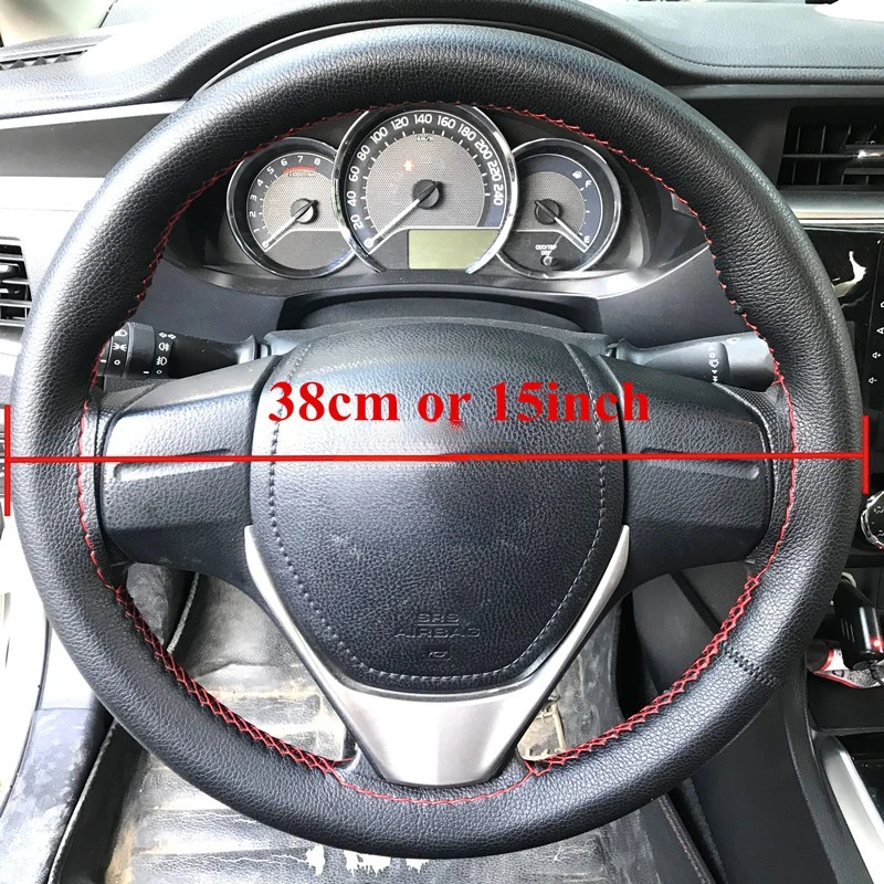 Car Steering Wheel Cover DIY 38cm steering wheel cover