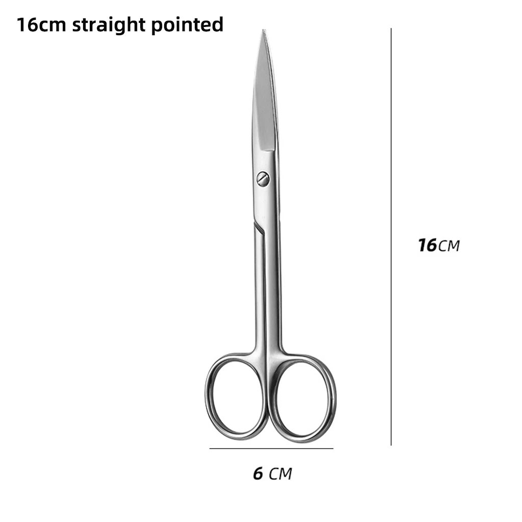 10cm-16cm Schere aus Edelstahl, gebogen, gerade, spitz, runder Kopf, für Haushalt, Sicherheit, zum Schneiden von Mullbinden und Entfernen von Fäden – Detail 16