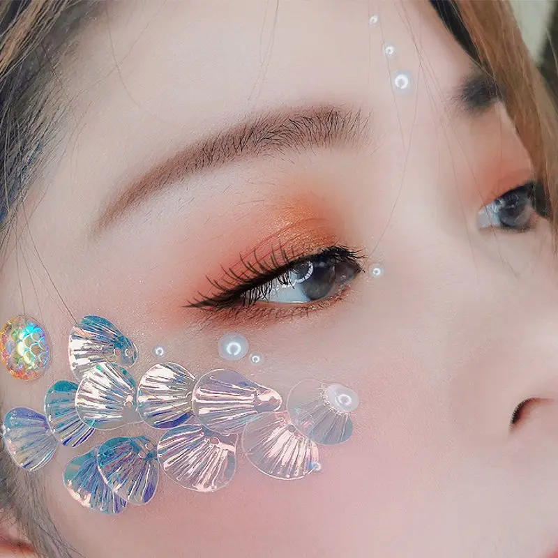 Cosplay Makeup Stuff Glitter Powder Eye Makeup Sequin Face Decoration Mermaid Flake Crystal DIY Paillette Glitter Shiny Masquerade