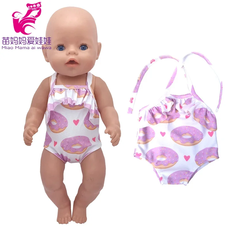 Baby Doll Summer Clothes for 43cm Born Baby Doll Swim Clothes 18 Inch Bikini doll clothes barbie doll clothes
