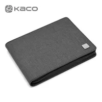 Gray KACO Fountain Pen Case 20 Slots Gray Canvas Pen Pouch Pencil Case Bag Storage for 20 Pens Waterproof Office Business Style 1