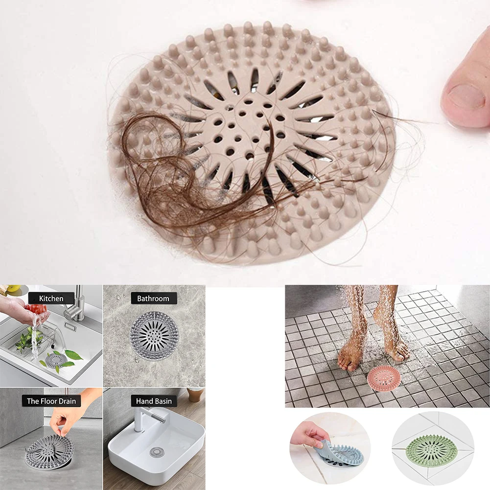 Hair Catcher Durable Silicone Hair Stopper Shower Drain Covers Easy to Install and Clean Suit Bathroom Bathtub and Kitchen shower drain catcher,hair drain catcher,hair drain filter,floor drain hair catcher,drain hair catcher,floor drain hair filter