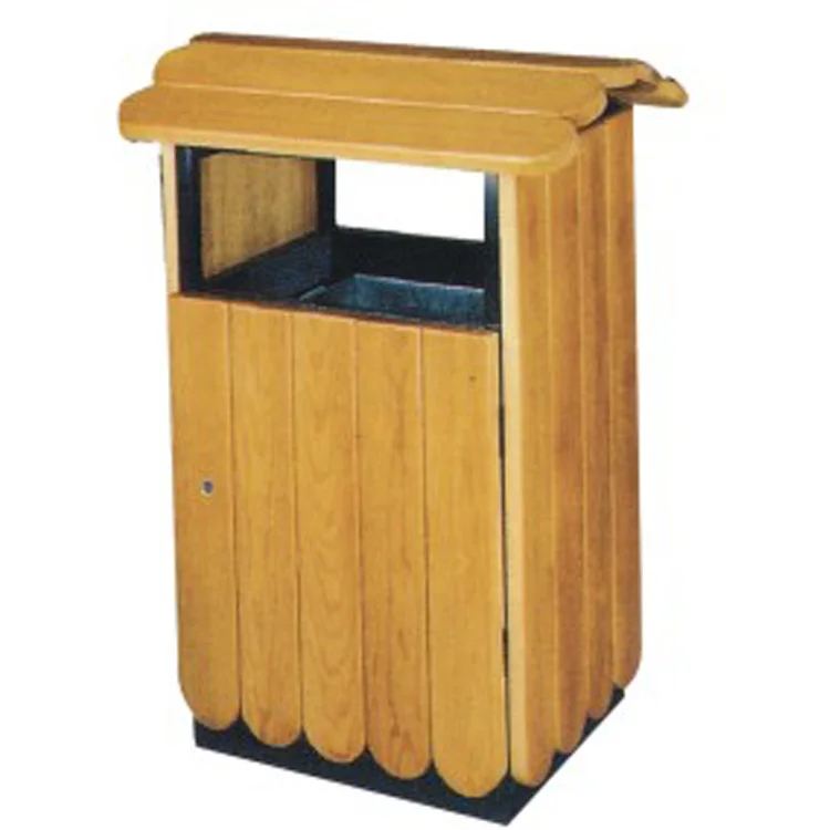 

Custom Grain Trash Can Street Wood Recycle Dust Waste Bin