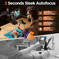 Elikliv EM4K-AF Flex 10.1'' Autofocus Digital Microscope 4K Soldering Microscopio for Electronics 2000X HDMI Microscope with Arm 2