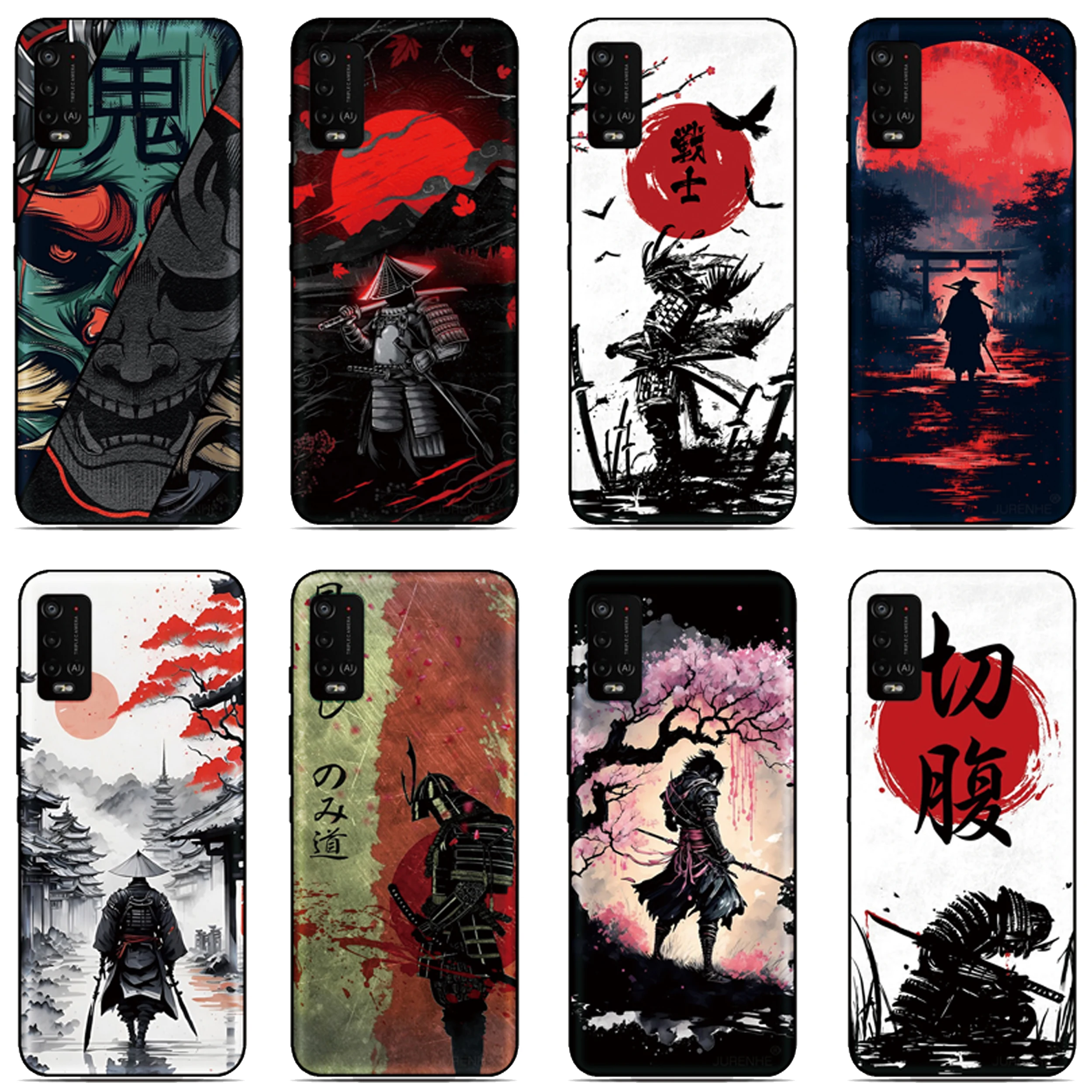 Japan Samurai Design Soft Phone Case Back Cover