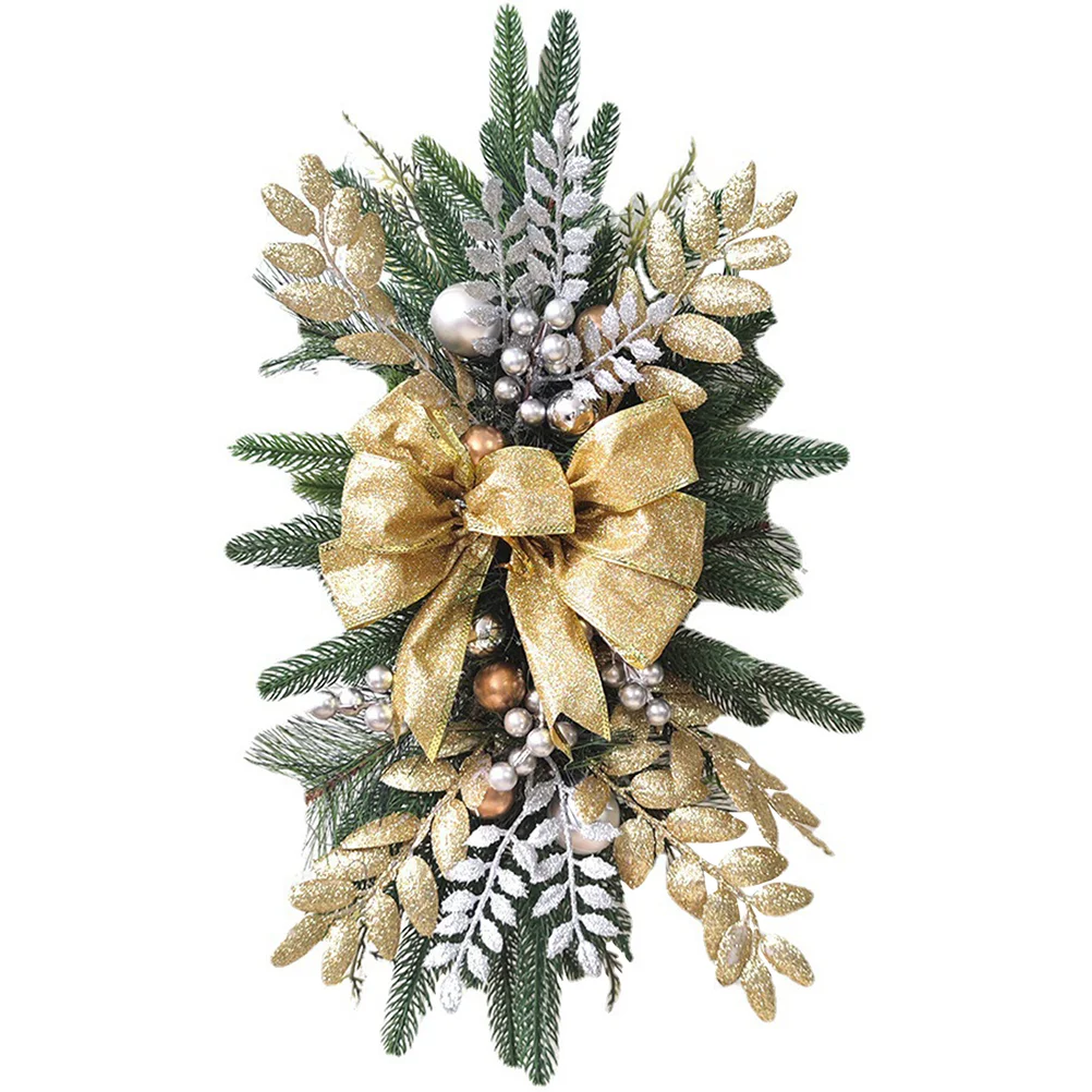 

Christmas Ornaments Door Decor Decorations Artificial Wreath Cloth Stair Swag Front