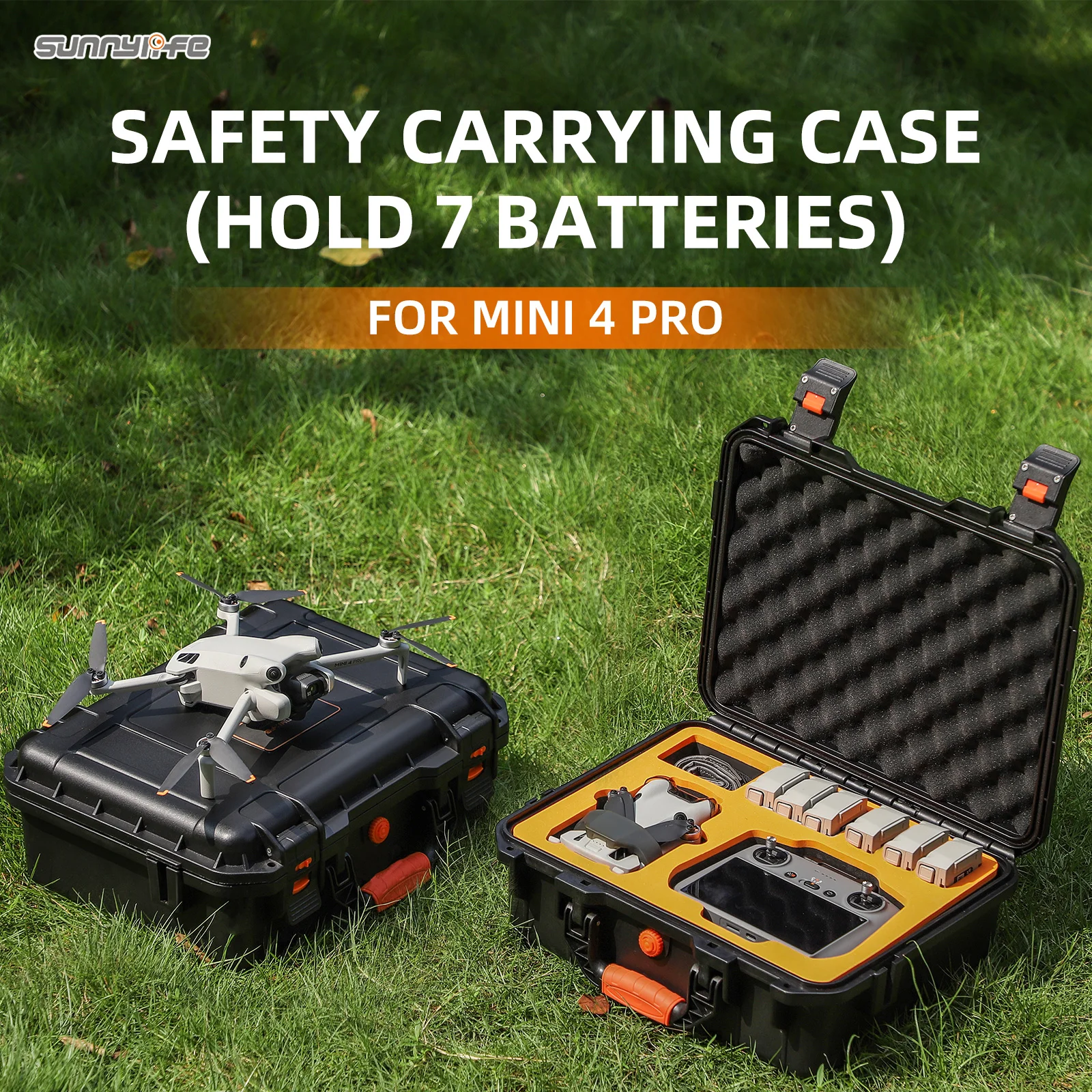 Water proof Bag Hard Case for DJI mini 4 Pro Explosion-Proof RC2 RC-N2 Daul Using Suitcase for Accessories Storage
