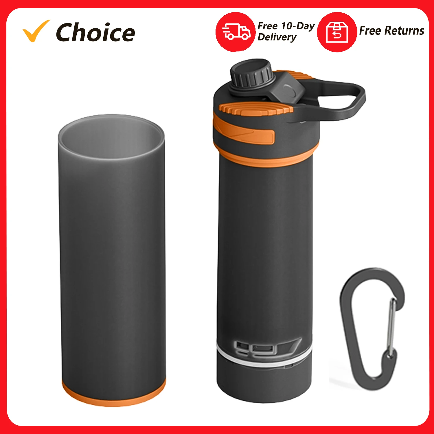 Water Filter Clearly Filtered Water Bottle Ultra-Fine Filter Portable Outdoor Water Purifier for Hiking Camping and Travel Filter Bottl