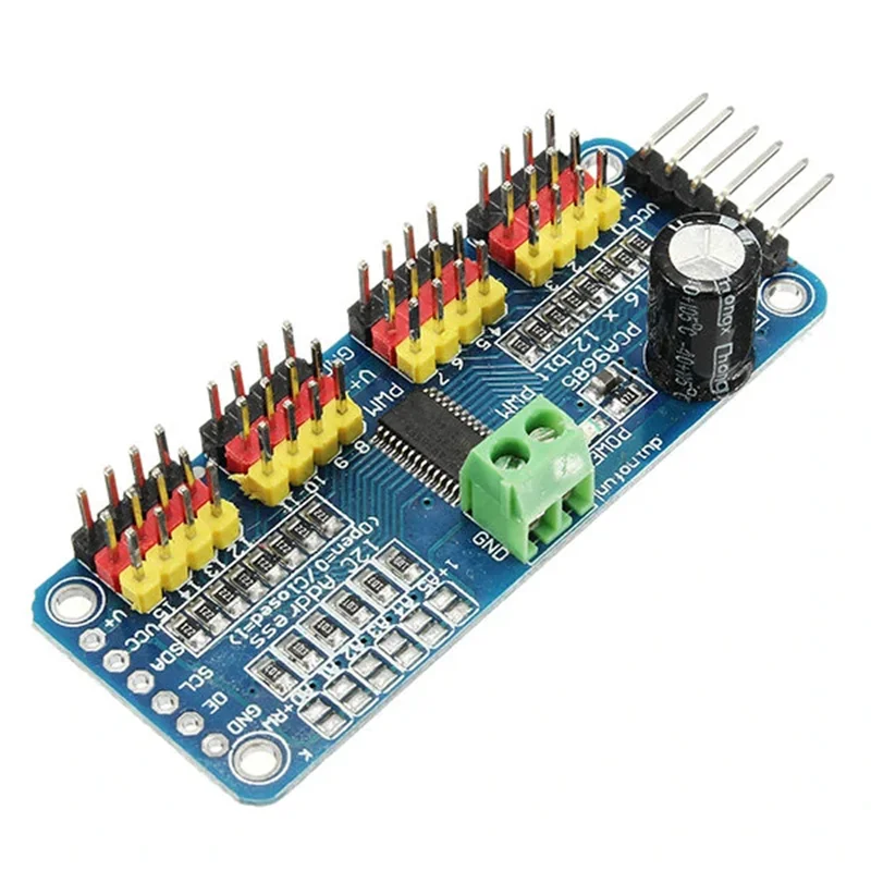 

PCA9685 16-Channel 12-bit PWM Servo Motor Driver I2C Module