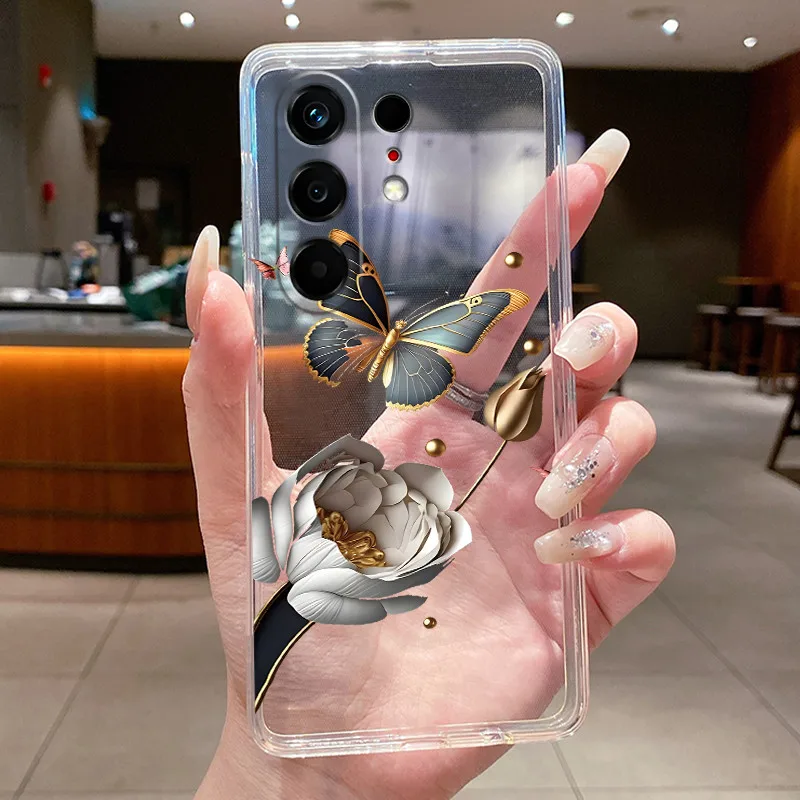 Butterfly Bow Protective Transparent Soft Silicone Phone Case