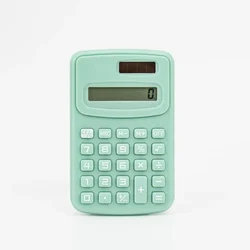 Compact Solar - Powered Desktop Calculator with Large Display (Green)