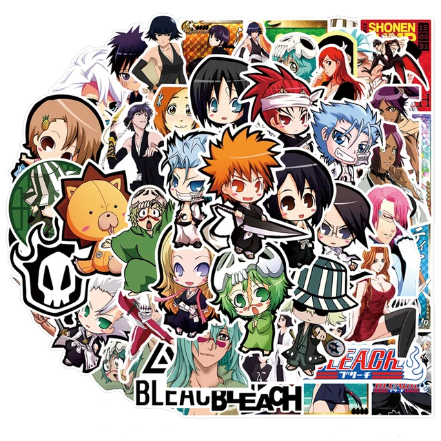 10/30/50PCS Cool Anime BLEACH Graffiti Stickers DIY Waterproof Phone Laptop  Skateboard Luggage Guitar Cartoon Kid Sticker Toy