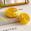 Cartoon Cute Duck Ceramic Decorative Ashtray Trend Personality Fashion Desktop Porch Home Decoration Storage 3