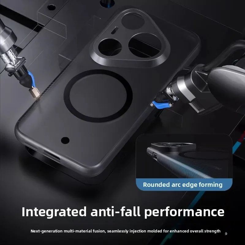 Elegant Magnetic Frosted Back Acrylic Case - Ultra-Thin Shockproof Design