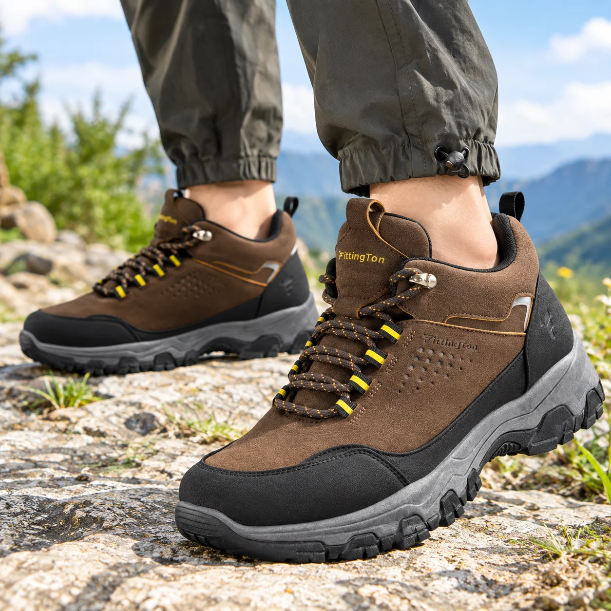 Hiking Shoes For Man Non-Slip Outdoor Men'S Sports Shoes Breathable Trekking Low-top Boots Comfortable Walking Sneakers