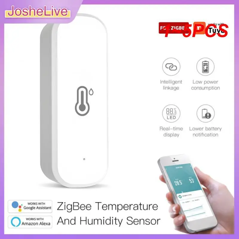 

1~5PCS Tuya WiFi Temperature And Humidity Detector Independent Electronic Thermometer Sensor Smart Home Indoor Alexa