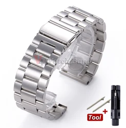 Elegant Stainless Steel Watch Band - 20mm/22mm Adjustable Strap - 22mm (Starlight)