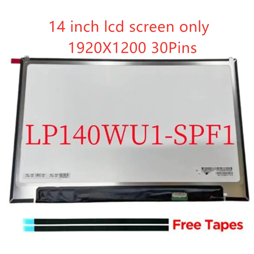  LP140WU1-SPF1 노트북 LCD 스크린 패널, LP140WU1 SPF1 LED 디스플레이 모니터, 1920x1200, 30 핀 교체, 14 인치