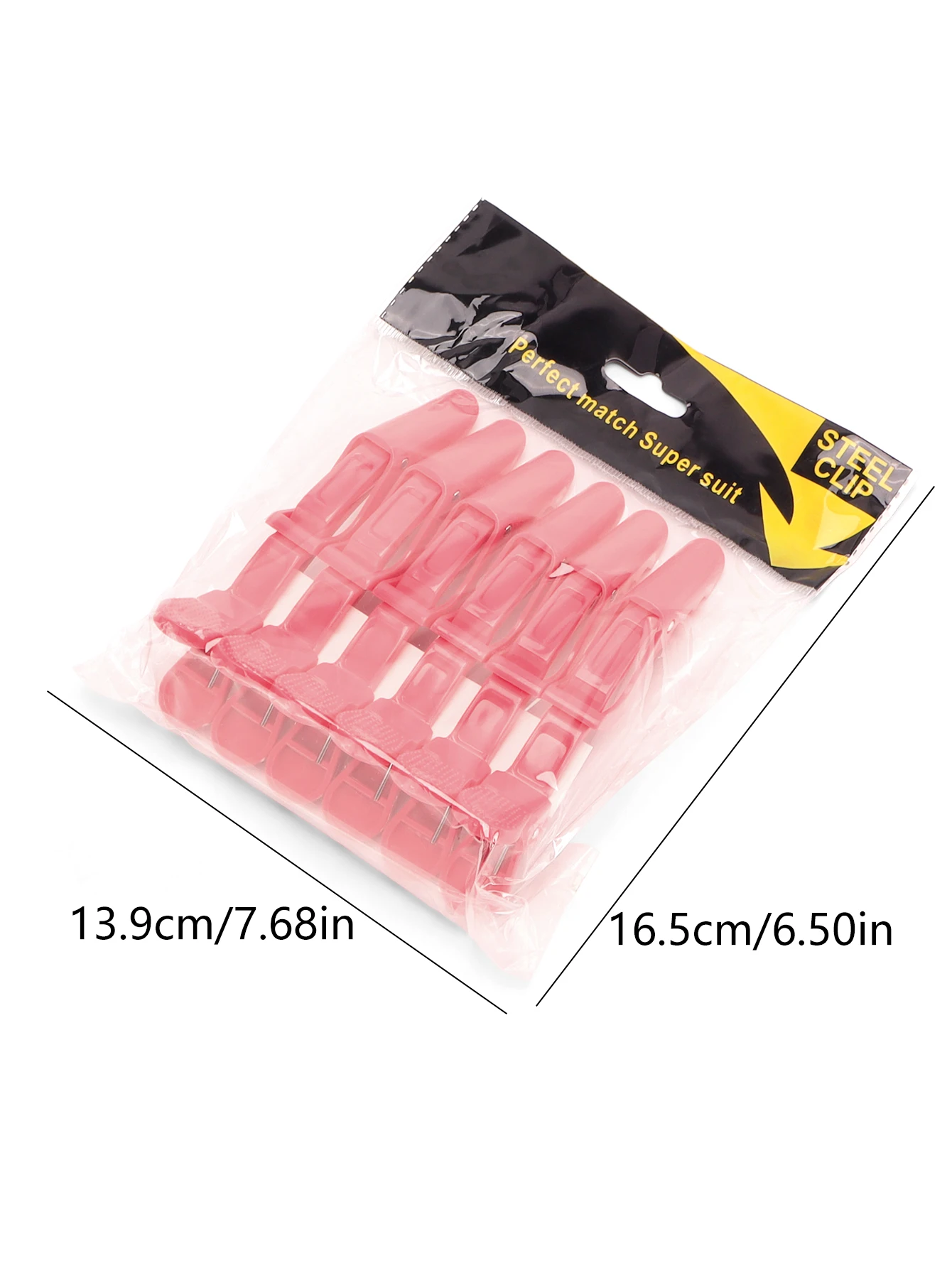 6PCS Pink Alligator Clip Beauty Hairdressing Clamp Shape Multifunctional  Plastic Hair Claw Styling Hair Clips Hair Accessories