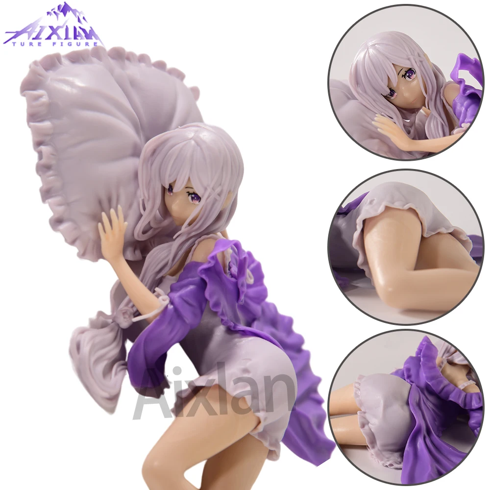 

5cm Re:Life in A Different World From Zero Anime Figure Emilia PVC Action Figure Rem Figurine Collectible Model Toys Kid Gift