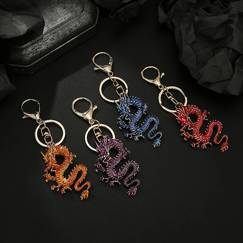 

Dragon Keychain Chinese Style Long Dragon Cute Charms Pendant Purse Bag Car Key Ring Chain For Wedding Party Creative Gift