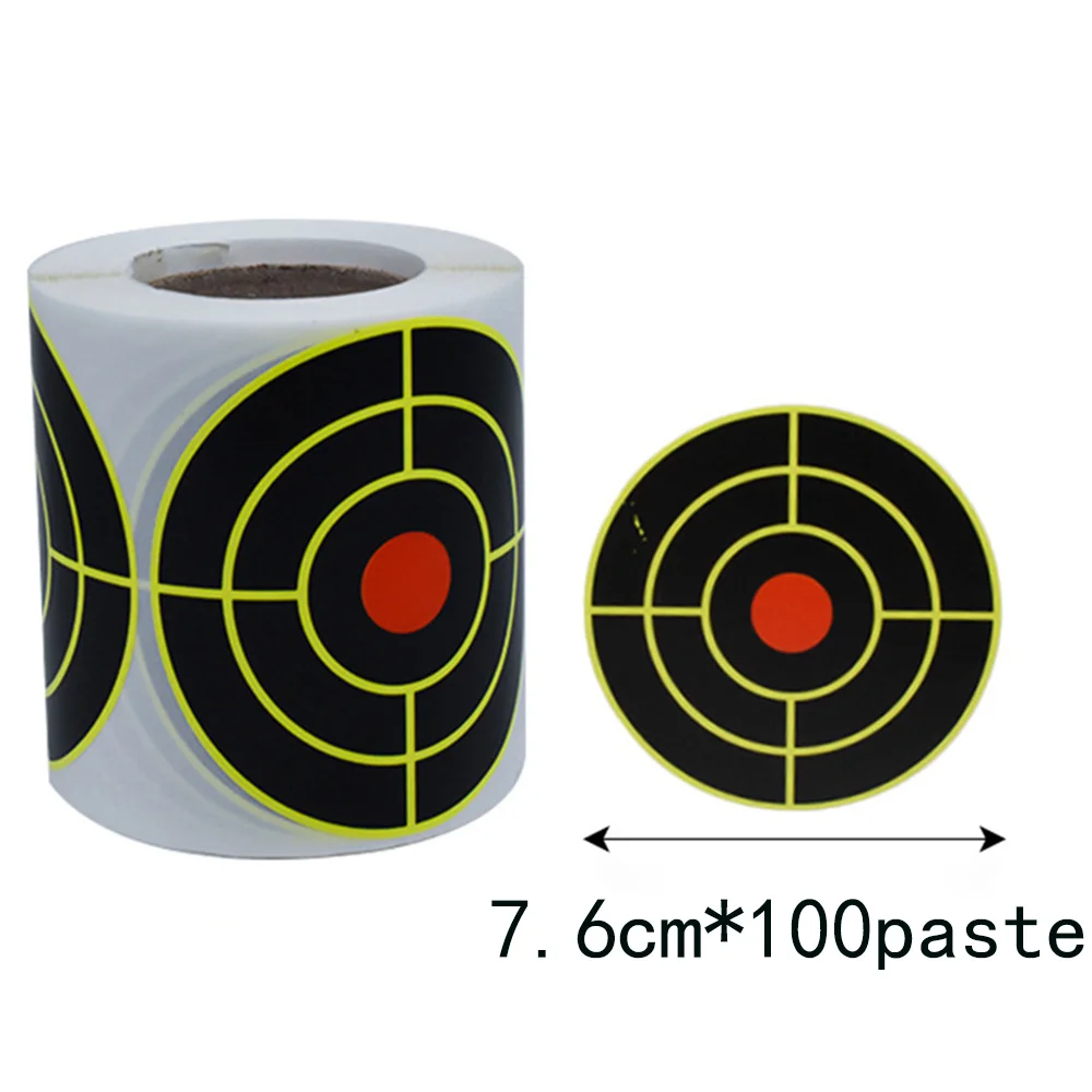 100 Pcs Yellow Red Shooting Exercises Splatter Targets Self Adhesive Shooting Stickers Shooting Target Training Supplies 3inch