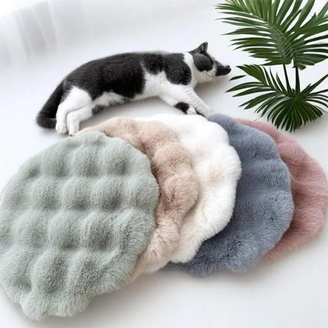 New Round Cat Mat Washable Non-Slip Bottom Pet Cushion Pad Insulation Feature Dog Bed Sleeping Pads 4