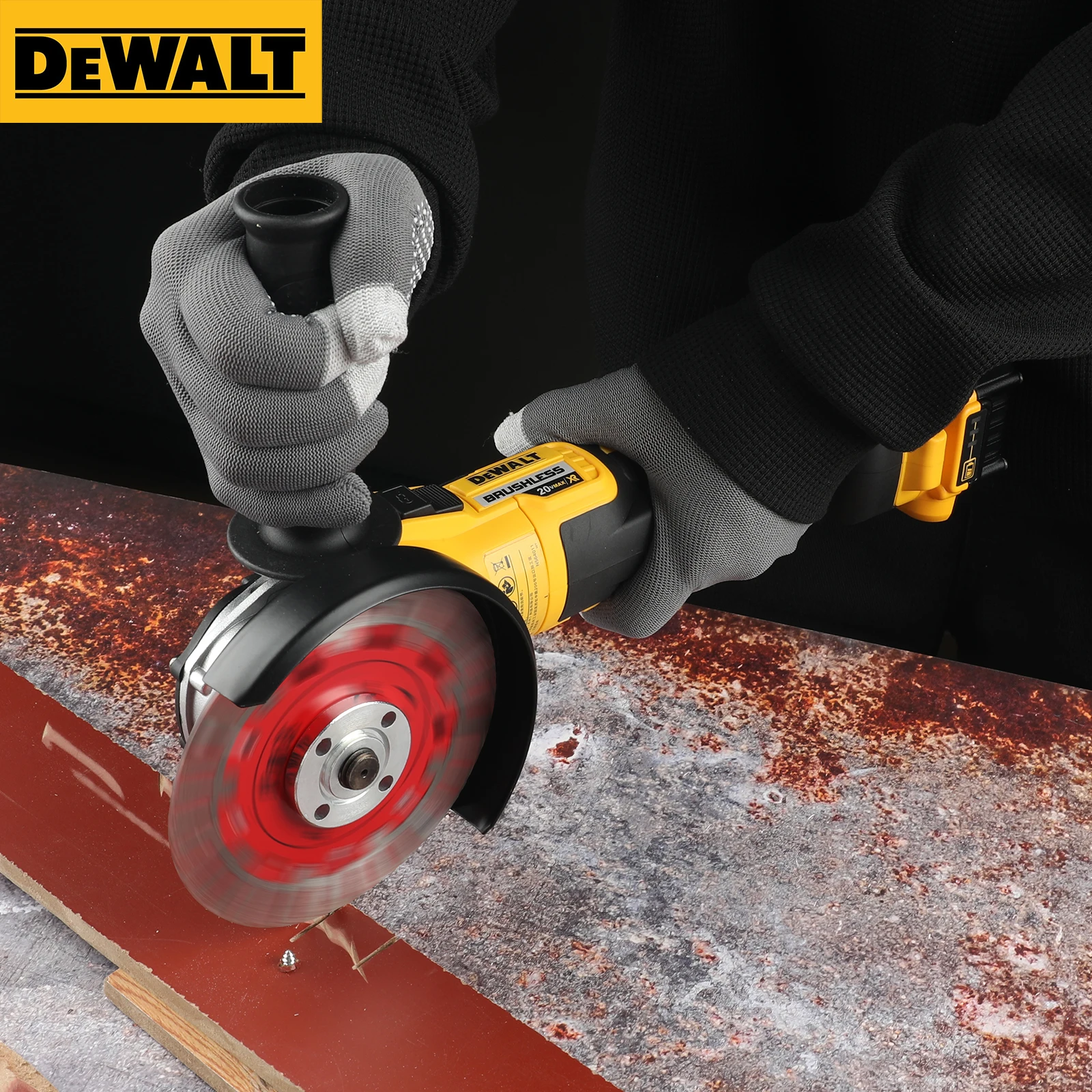 DEWALT DCG405 Angle Grinder 20V Professional Cordless Power Tool Cutting Machine Rechargeable Brushless Portable Polisher
