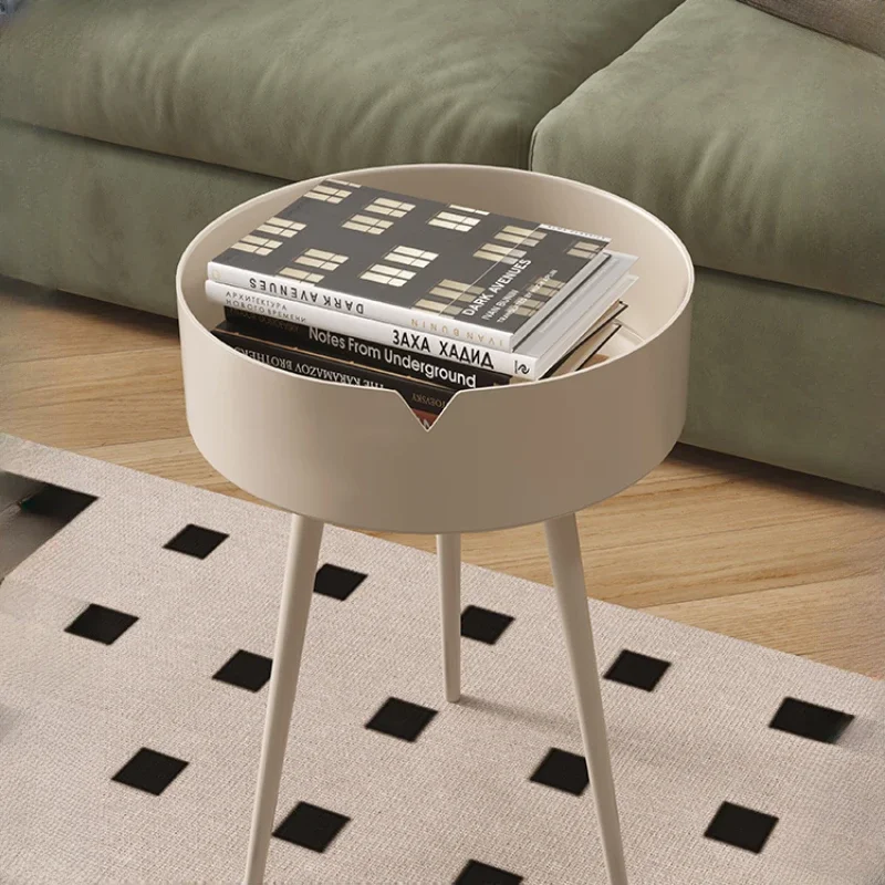 Side Table C Shaped End Table for Couch Bed TV Tray for Eating on Couch Small End Tables Small Spaces Easy Assembly Round Japanese Sofa Tables Standing