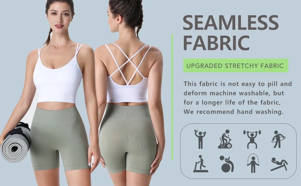1PC Cross Back Sports Bra for Women – Padded Yoga Bralette w/Criss Cross Straps – Low Impact Workout Top for Gym,Running,Pilates
