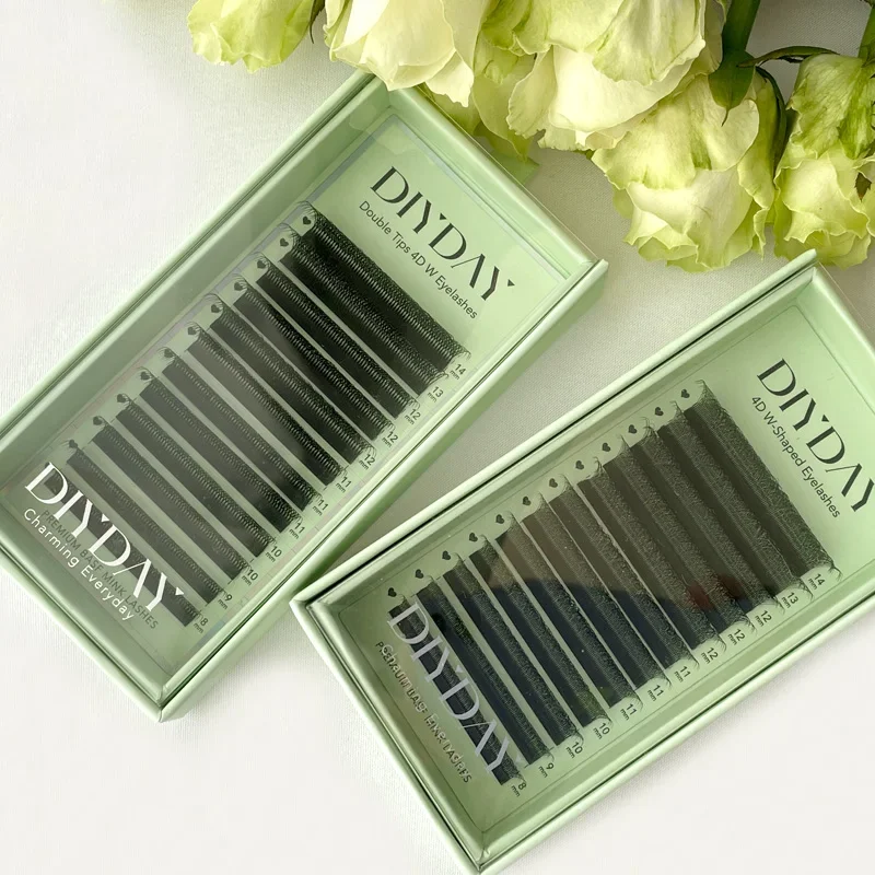 DIYDAY Double Tips W-Shaped Natural Soft Eyelash Extensions