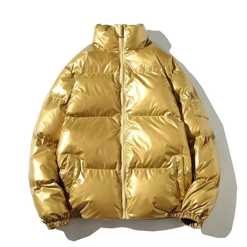 23 Winter Bright Face Standing Collar Cotton Coat Men's Large Cotton Coat Short Style New Korean Version Thickened Bread