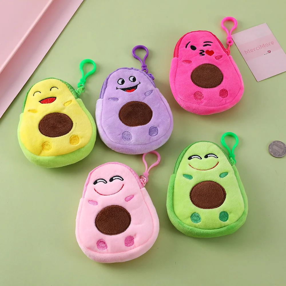 Coin Purse Coin Wallet Children Small Coin Purse Cute Avocado Plush Purses Girls Key Case Bag Money Pouch for Girls Gift Mini Handbag