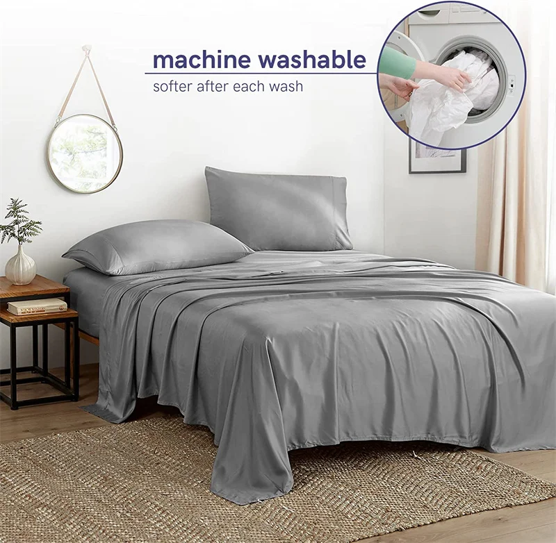 Bamboo Bed Sheet Set | Luxury Organic Fitted & Flat Sheets | Dream
