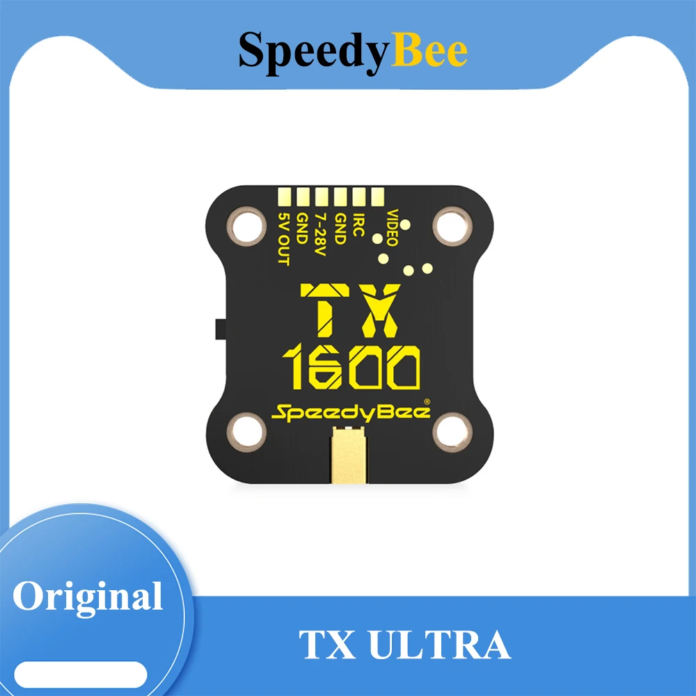 SpeedyBee TX ULTRA TX1600 5,8 ГГц, 48 каналов, 1,6 Вт, аналоговый VTX, высокоэффективный радиатор 2-6S LIPO 20X20 мм для FPV дронов дальнего действия