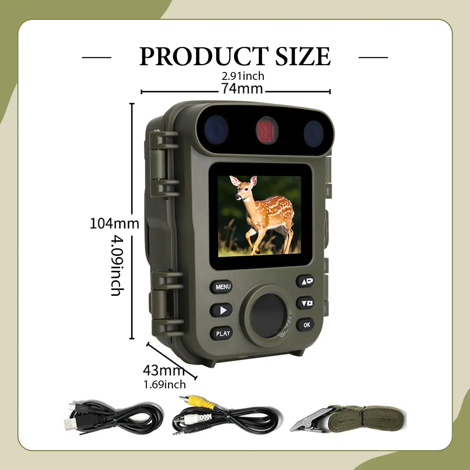 Caméra de piste infrarouge extérieure IP66 étanche pour suivi activité animale et monitoring camping