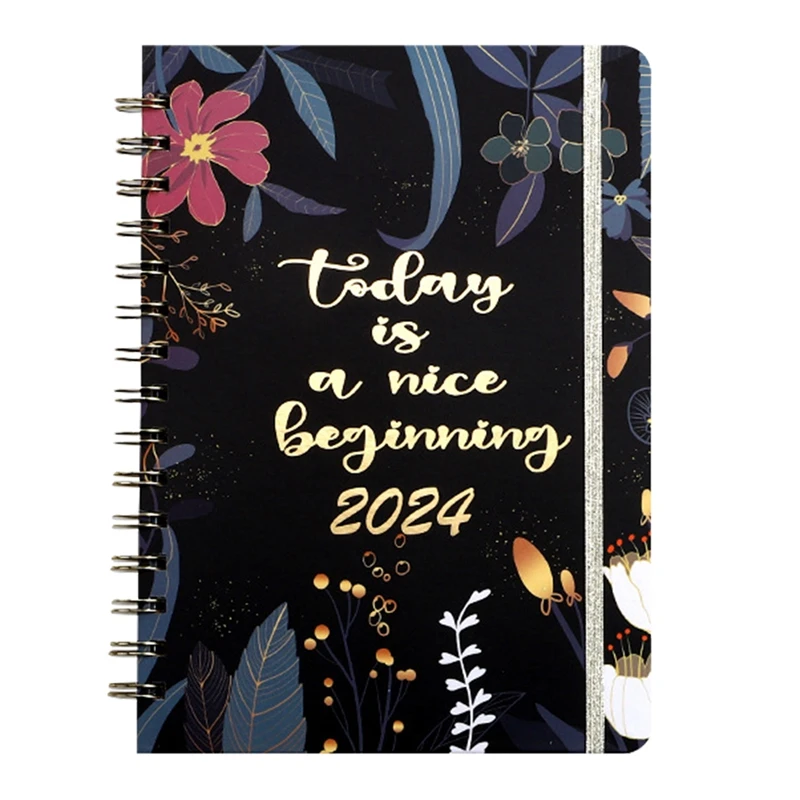

2024 Floral Planner 2024 Weekly Planner Spiral Bound 12-Month Weekly & Monthly Planner With Unique Add-Ons, Stickers